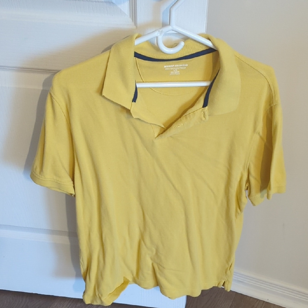 Yellow Men's Polo Shirt-size L
